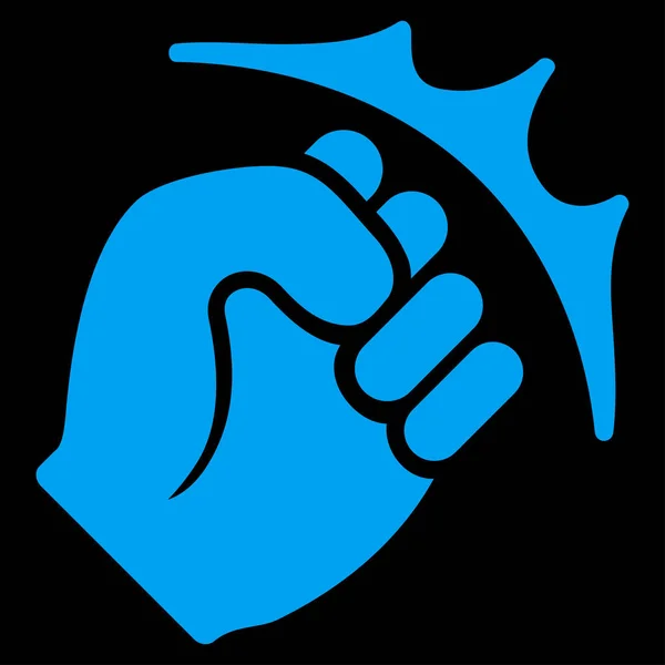 Fist Strike Flat Vector Icon — Stock Vector