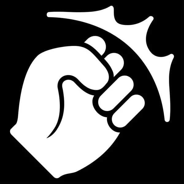 Fist Strike Flat Vector Icon — Stock Vector