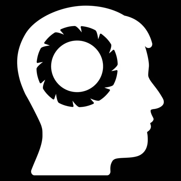 Icono de vector plano de rueda de memoria humana — Vector de stock
