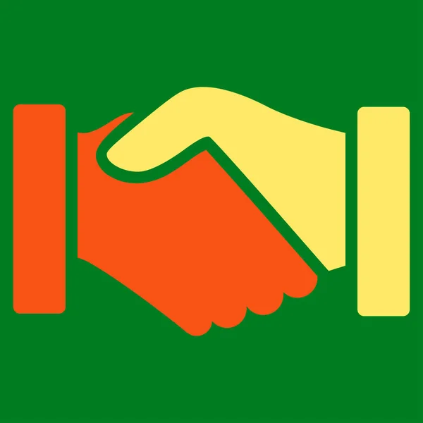 Nabycia Handshake płaskie wektor ikona — Wektor stockowy