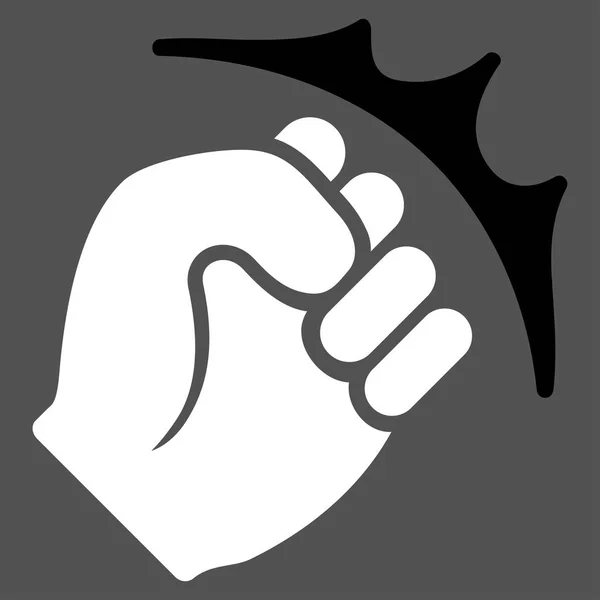 Fist Strike Flat Vector Icon — Stock Vector