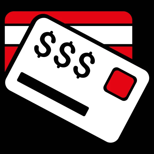 信用卡平面矢量图标 — 图库矢量图片