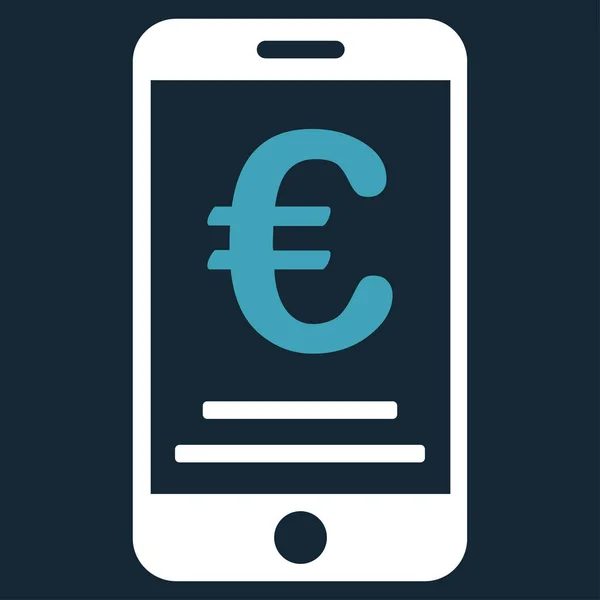 Euro Mobile Payment Icona vettoriale piatta — Vettoriale Stock