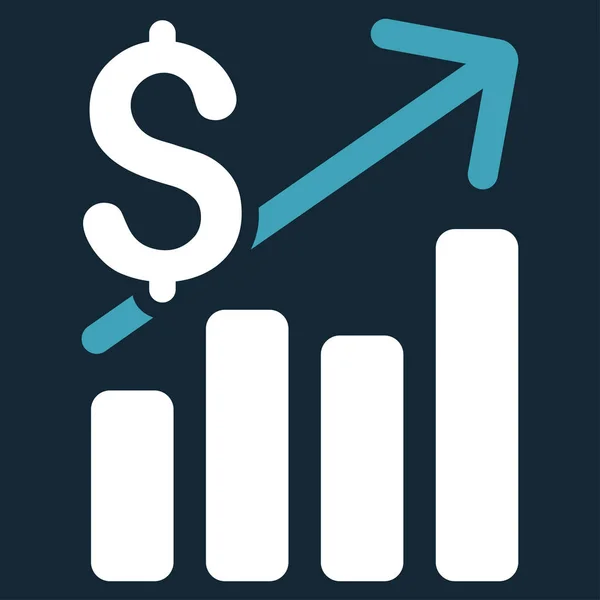 Finanční Chart plochý vektorové ikony — Stockový vektor