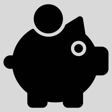 Piggy Bank Düz Vektör Simgesi