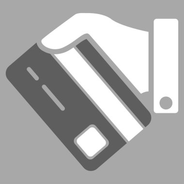 Kartı ödeme düz vektör simgesi