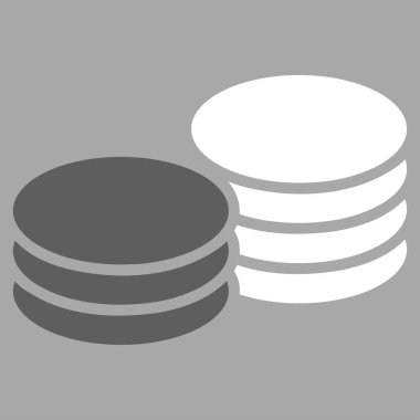 Sikkeler düz vektör simgesi