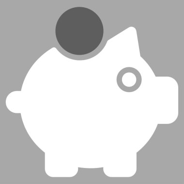 Piggy Bank Düz Vektör Simgesi