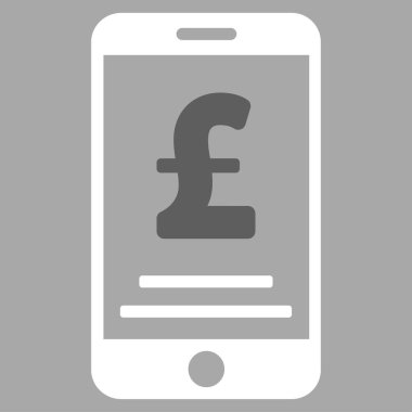 Lirası mobil ödeme düz vektör simgesi