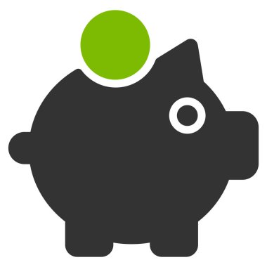 Piggy Bank Düz Vektör Simgesi