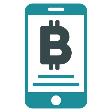 Baht mobil ödeme düz vektör simgesi