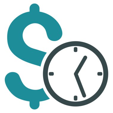 Doları kredi düz vektör simgesi