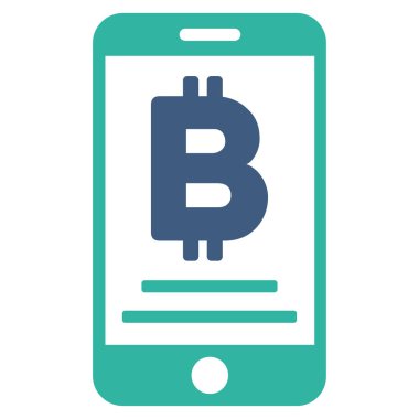 Baht mobil ödeme düz vektör simgesi