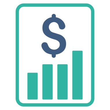 finansal rapor düz vektör simgesi