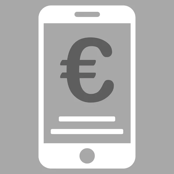 Курс евро для мобильных платежей — стоковый вектор