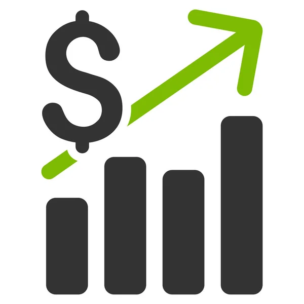 Gráfico Financeiro Flat Vector Icon —  Vetores de Stock