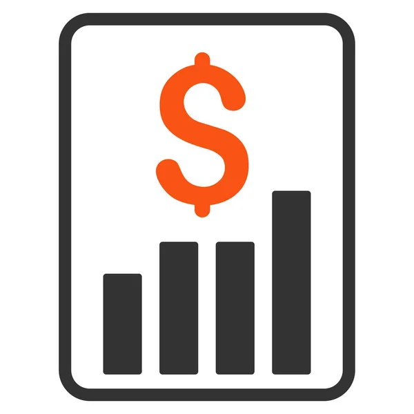 Financial Report Flat Vector Icon — Stock Vector