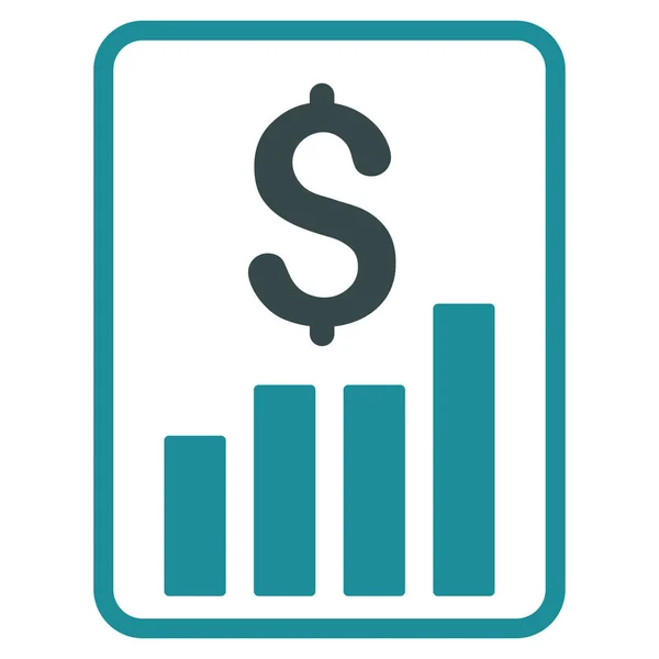 Financial Report Flat Vector Icon — Stock Vector