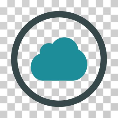 Bulut yuvarlak vektör simgesi