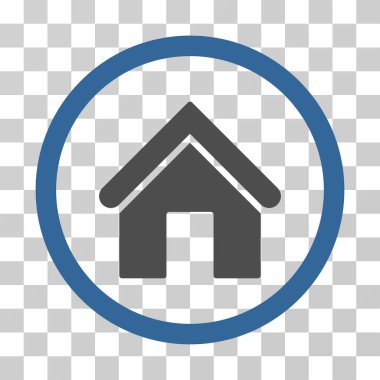 Ev yuvarlak vektör simgesi