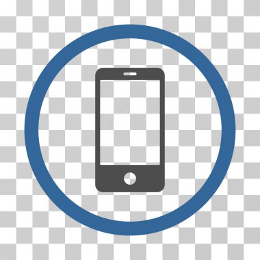 Smartphone yuvarlak vektör simgesi