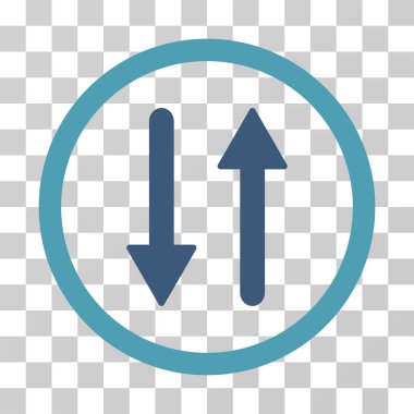 Oklar dikey yuvarlak vektör simge değişimi