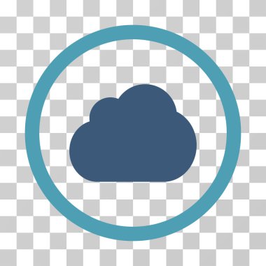 Bulut yuvarlak vektör simgesi