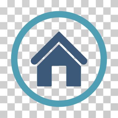 Ev yuvarlak vektör simgesi