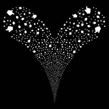 İşaretçi parmak çift havai fişek akışı