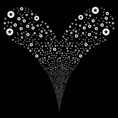 Kaliteli çift havai fişek akışı