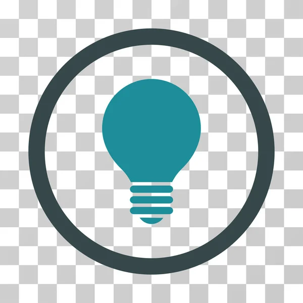 Electric Bulb Rounded Vector Icon — Stock Vector