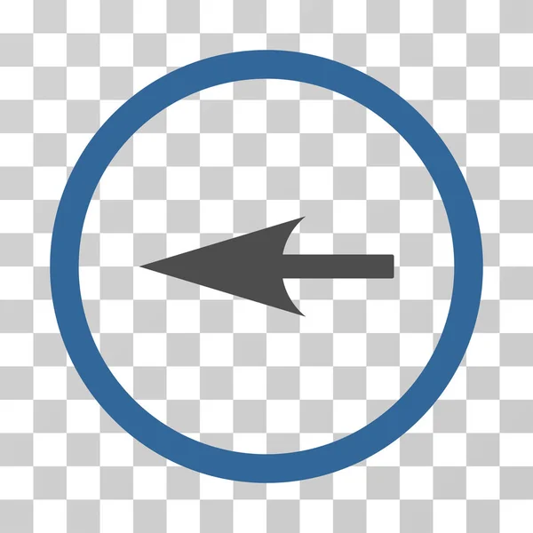 Ostrá levá šipka zaoblený vektorové ikony — Stockový vektor