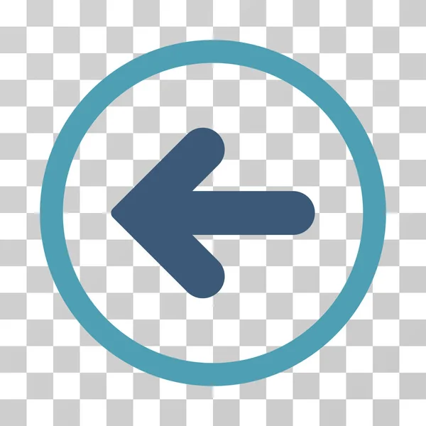 Flecha izquierda redondeada Vector icono — Vector de stock