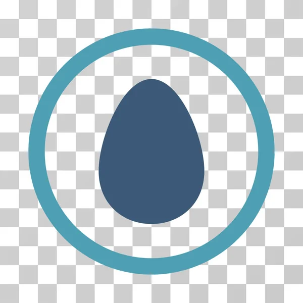 Ícone de vetor arredondado de ovo —  Vetores de Stock