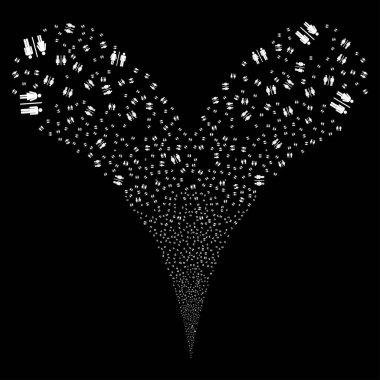 Tuvalet çift havai fişek akışı