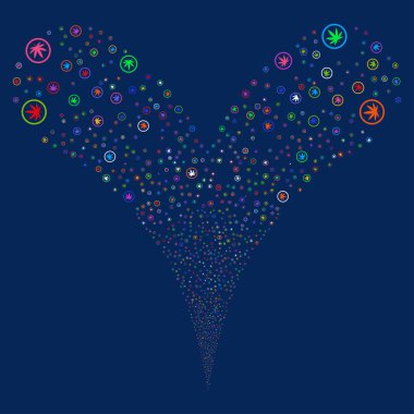 Esrar çift havai fişek akışı