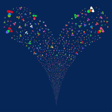 Mühendis çift havai fişek akışı