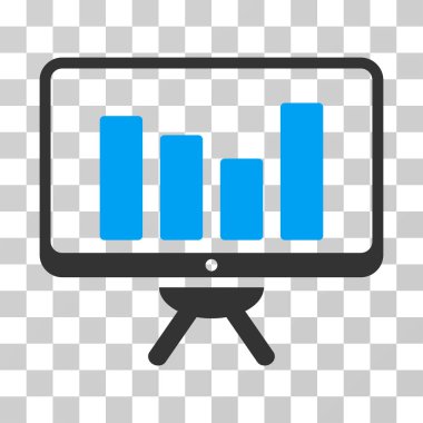 Çubuk grafik kurulu vektör simge izleme