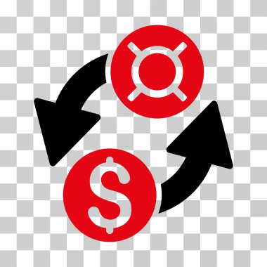 Dolar değişim vektör simgesi