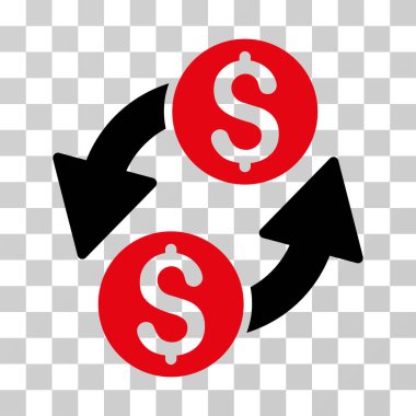 Dolar değişim vektör simgesi