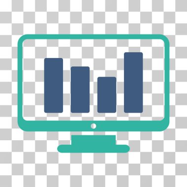 Çubuk grafik izleme vektör simgesi