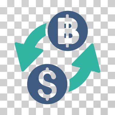 Doları Baht Exchange vektör simgesi