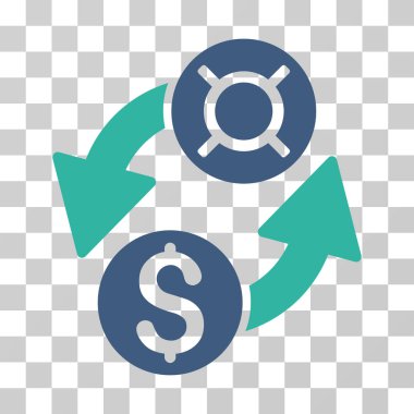 Dolar değişim vektör simgesi