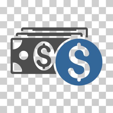 Dolar nakit vektör simgesi