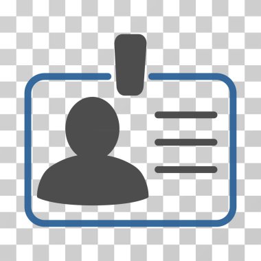 Kişisel rozet vektör simgesi