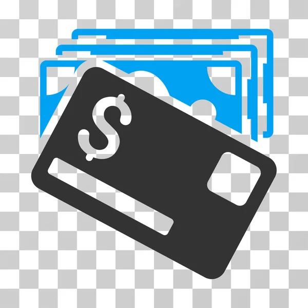 Banknotes And Card Vector Icon — Stock Vector