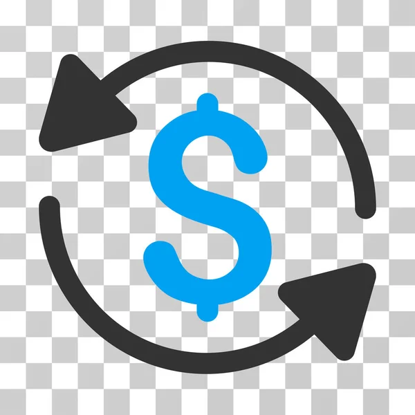 Ikona wektora obrotu pieniędzmi — Wektor stockowy