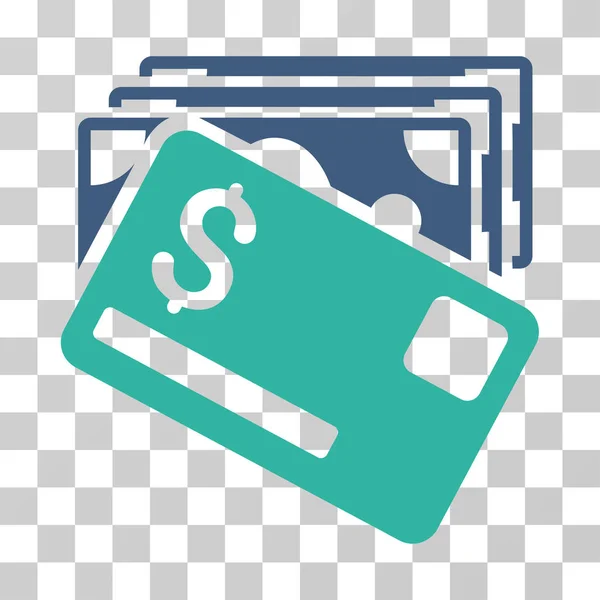 Bankjegyek és kártya Vector Icon — Stock Vector