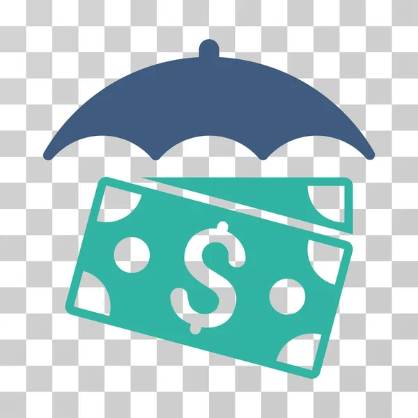 Banknotes Umbrella Vector Icon — Stock Vector