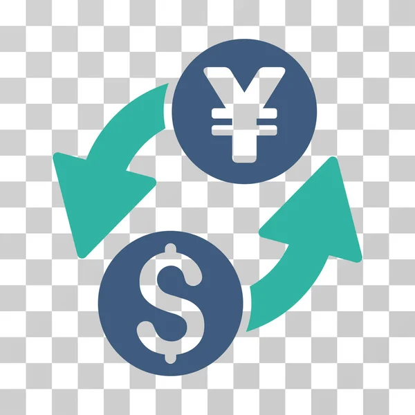 Dollar Yen Exchange vektorové ikony — Stockový vektor